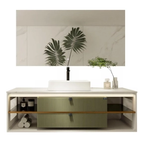 Тумба с раковиной Black&amp;White Gravity AV707.1500 MINT 150 зеленый матовый 