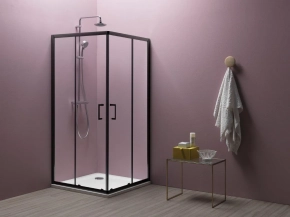 Душевой уголок Kolpa San Eco Quat TKK 90х90 см black 