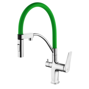Смеситель Lemark Comfort LM3074C-Green для кухонной мойки 