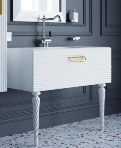 Тумба под раковину Armadi Art Vallessi Avantgarde Linea 100 белая, золото 