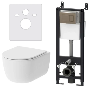 Комплект Damixa Sirius DX86.IS10151.1700 кнопка смыва хром 