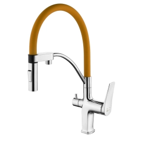 Смеситель Lemark Comfort LM3074C-Orange для кухонной мойки 