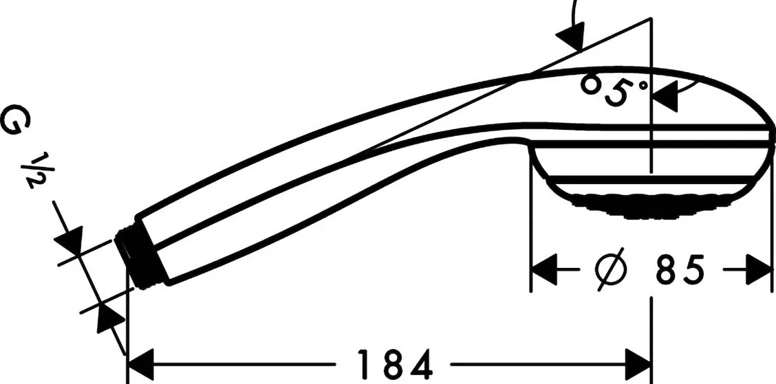 Габаритная схема Душевой гарнитур Hansgrohe Crometta 27729000