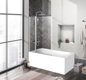 Шторка на ванну BelBagno Uno UNO-V-11-90/150-C-Cr 