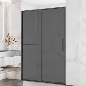 Душевая дверь в нишу Vincea Слим Софт (Slim Soft) VDS-1SS120CGGM 1200 вороненая сталь стекло тонированное 