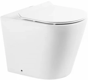 Унитаз приставной BelBagno Flay-R BB1003CBR/BB865SC безободковый 