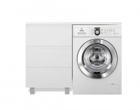 Тумба с раковиной Эстет Dallas Luxe 150 L белая 3 ящика 