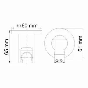 Габаритная схема Душевой комплект Wasserkraft Dinkel A175817