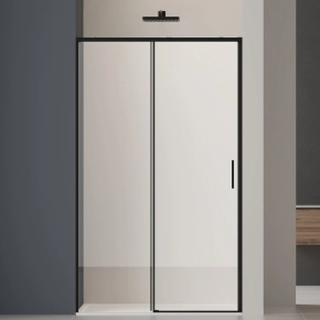 Душевая дверь в нишу Vincea Софт 2 (Soft 2) VDS-3SO2140CLB 1400 черный стекло прозрачное 