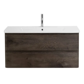 Тумба под раковину BelBagno Albano-Cer 105 подвесная, rovere nature grigio 