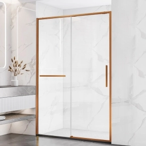 Душевая дверь в нишу Vincea Слим Софт (Slim Soft) VDS-1SS120CLBC 1200 брашированная медь стекло прозрачное 