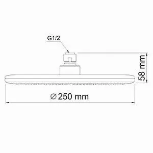 Габаритная схема Душевой комплект Wasserkraft Dinkel A175868