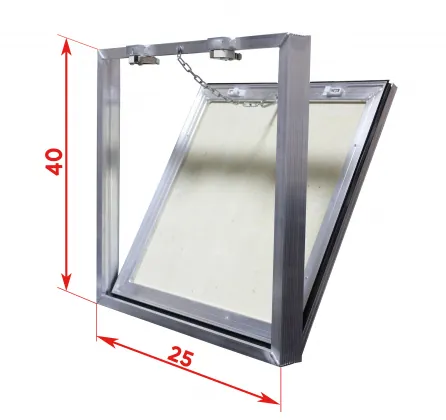 Габаритная схема Ревизионный люк Lyuker Д 40x25, настенный