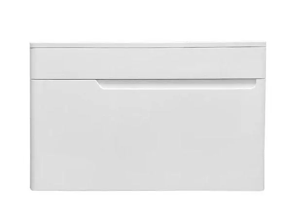 Тумба с раковиной Эстет Kare Luxe 80 белая подвесная