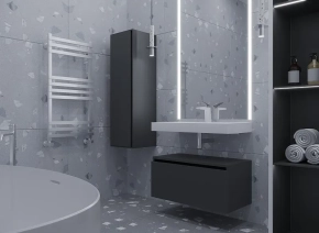 Тумба под раковину Armadi Art Flat 100 антрацит матовый 