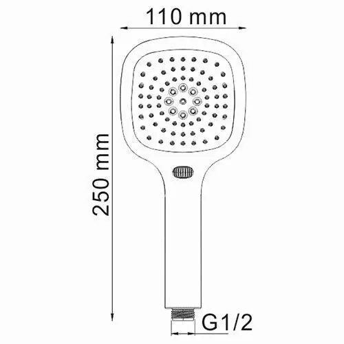 Габаритная схема Душевой комплект Wasserkraft Alme A16069