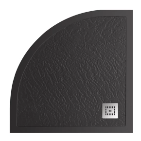 Поддон для душа BelBagno Uno TRAY-MR-UNO-R-90-550-35-NERO-CR 90x90 