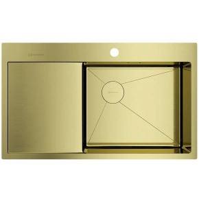 Мойка кухонная Omoikiri Akisame 86-LG-R Side светлое золото 