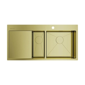 Мойка кухонная Omoikiri Akisame 100-2-LG-R светлое золото 