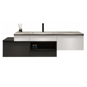 Тумба с раковиной Black&amp;White Gravity AV703.1800 180 белый/серый 
