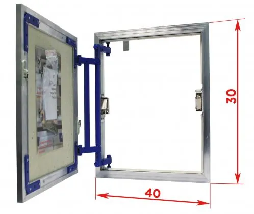 Габаритная схема Ревизионный люк Lyuker AL-KR 30x40, настенный