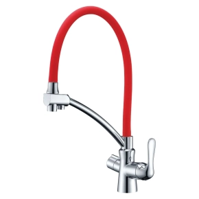Смеситель Lemark Comfort LM3070C-Red для кухонной мойки 