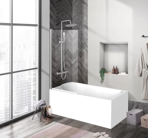Шторка на ванну BelBagno Uno UNO-V-1-80/150-C-Cr 