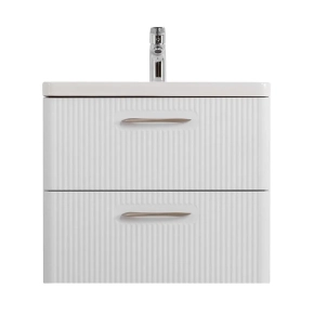 Тумба под раковину BelBagno Due 50 подвесная, белый металлик 