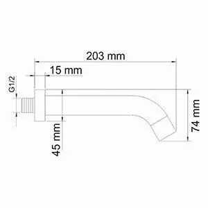Габаритная схема Душевой комплект Wasserkraft Dinkel A175868