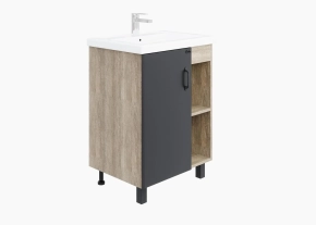 Тумба под раковину Onika Тимбер 60 серая, дуб сонома 106116 