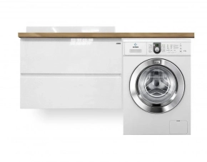 Тумба с раковиной Эстет Malibu Luxe 155 L белая 