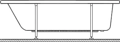 Габаритная схема Ножки для ванны Vitra Neon 150/160/170x70 59990251000