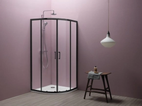 Душевой уголок Kolpa San Eco Quat TKP 90х90 см black 