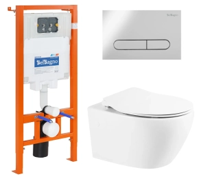 Комплект BelBagno Prospero BB507B/BB2020SC/BB002-80/BB005-PR-CHROME кнопка смыва хром глянец 