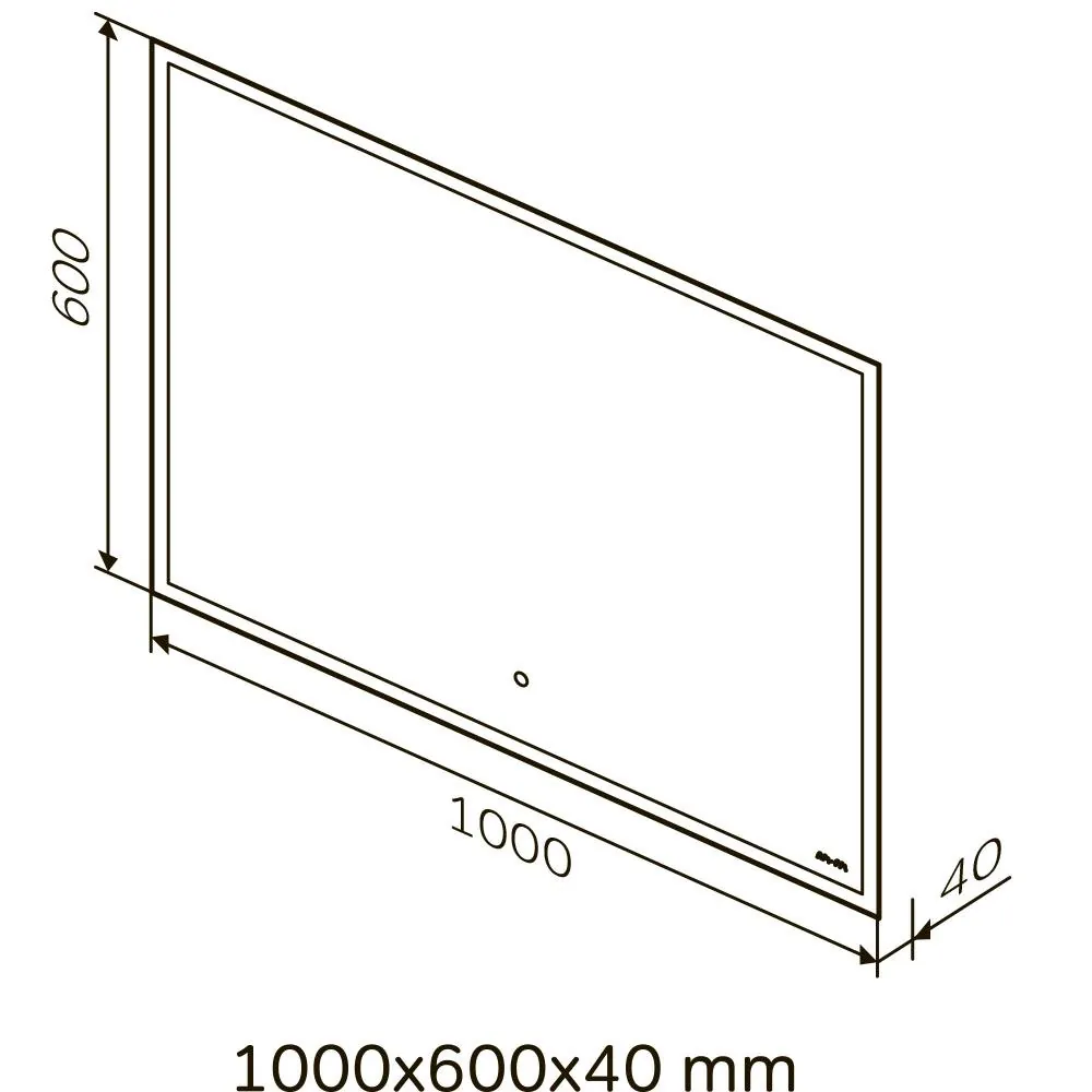 Габаритная схема Зеркало AM.PM Spirit 2.0 100 LED M71AMOX1001SA
