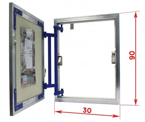 Габаритная схема Ревизионный люк Lyuker AL-KR 90x30, настенный