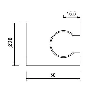 Габаритная схема Настенный держатель RGW Shower Panels SP-191