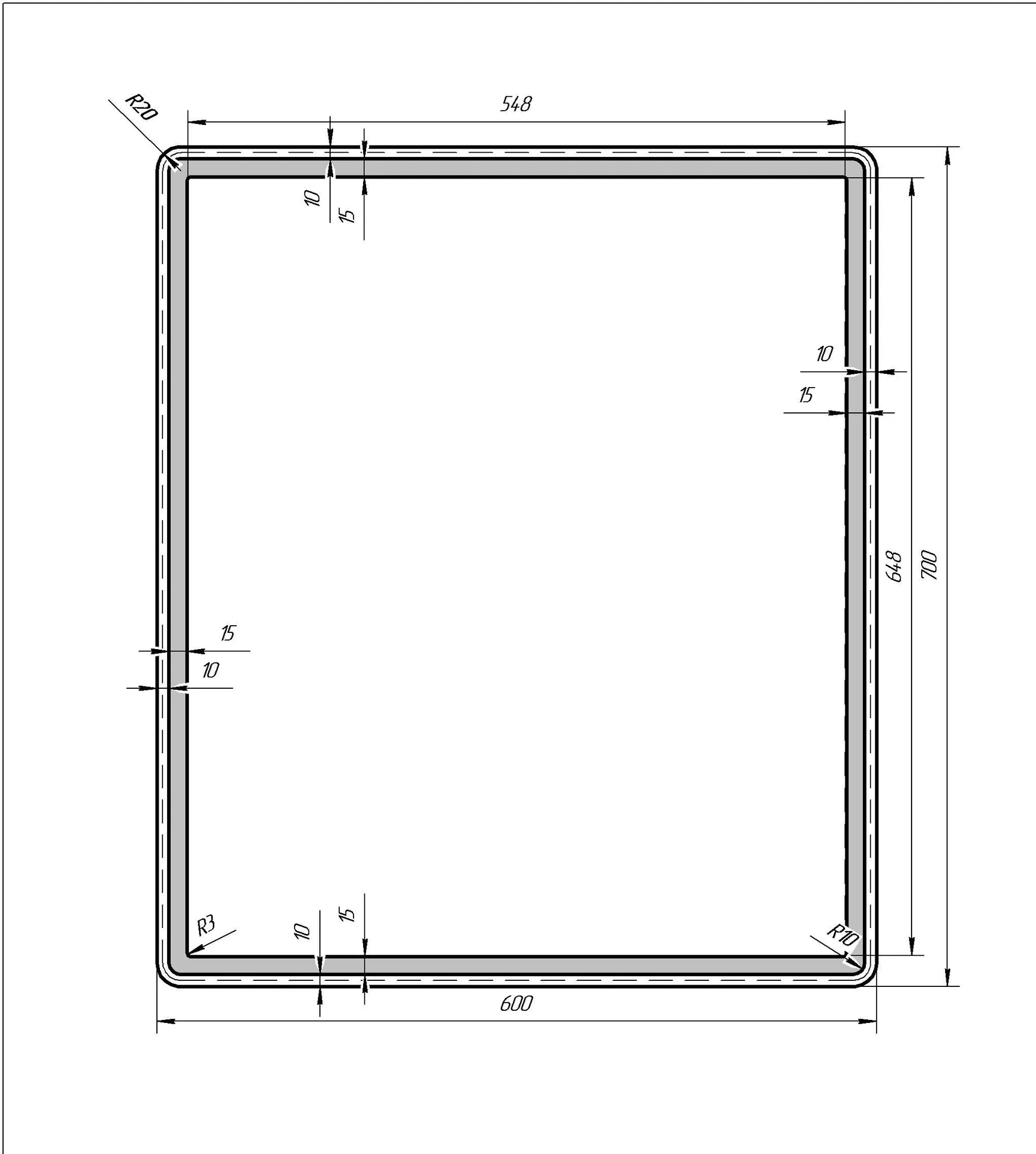 Габаритная схема Зеркало Dreja Tiny 60