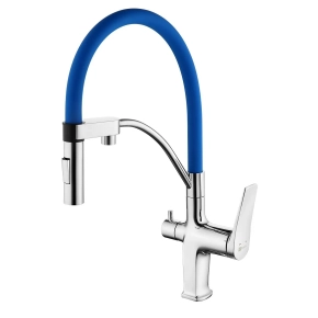 Смеситель Lemark Comfort LM3074C-Blue для кухонной мойки 