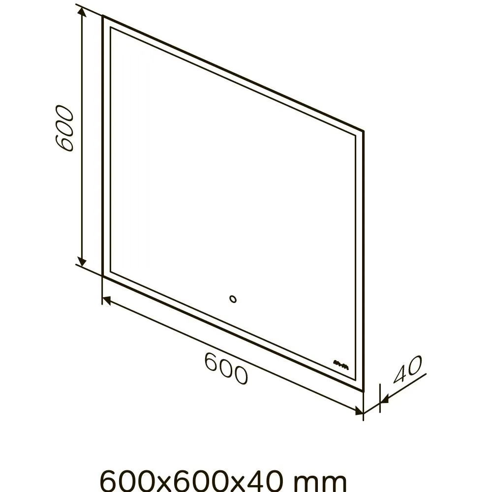 Габаритная схема Зеркало AM.PM Spirit 2.0 60 LED M71AMOX0601SA