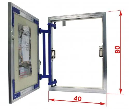 Габаритная схема Ревизионный люк Lyuker AL-KR 80x40, настенный