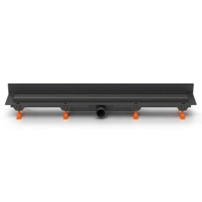 Душевой лоток Azario D40 Klasik AZ-CH 650 KC2 с черной решеткой 65 см 