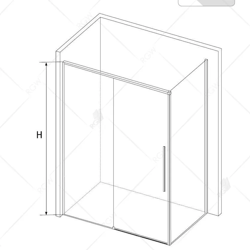 Габаритная схема Душевой уголок RGW Stilvoll SV-42G 100x80