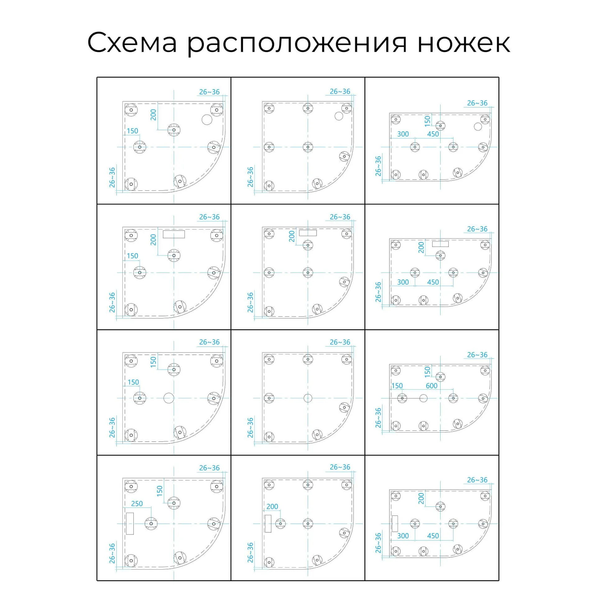 Габаритная схема Поддон для душа RGW Stone Tray ST/AR-G 120х80