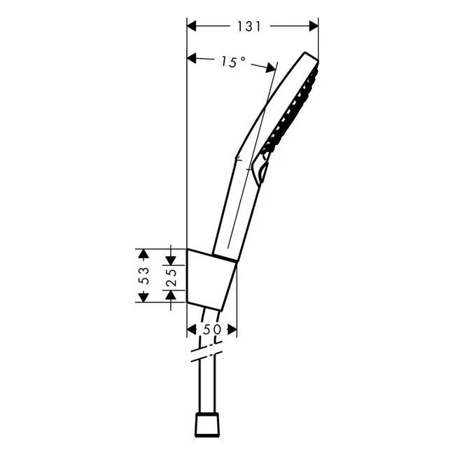 Габаритная схема Душевой гарнитур Hansgrohe Raindance Select S 26721000