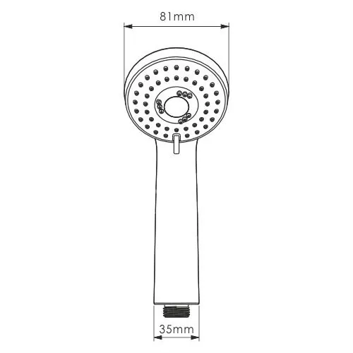 Габаритная схема Душевой комплект Wasserkraft Wern A16421