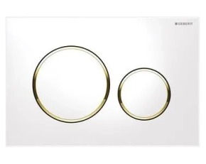 Кнопка смыва Geberit Sigma 20 115.882.KK.1 белая, золото 
