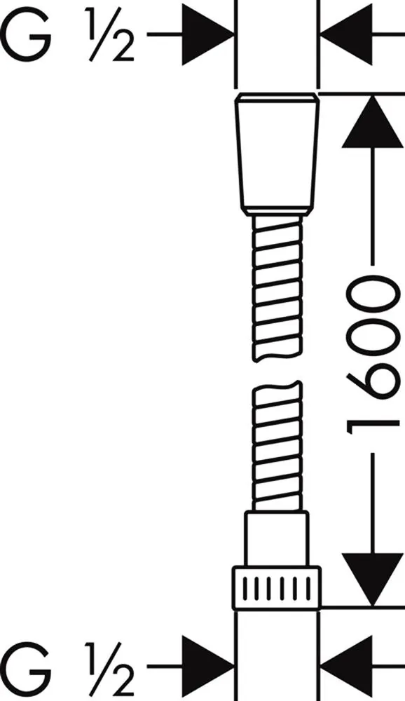 Габаритная схема Душевой гарнитур Hansgrohe Crometta 27729000