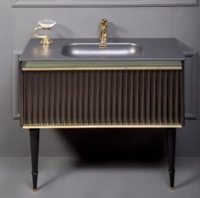 Тумба под раковину Armadi Art Vallessi Avantgarde Canale 80 черная, золото 