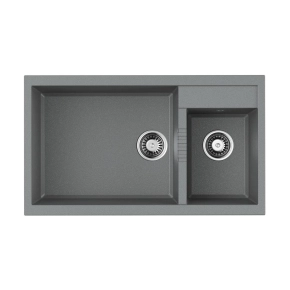 Мойка кухонная Omoikiri Tedori 86-2-LB-GR leningrad grey 